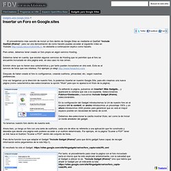 Insertar un Foro en Google.sites - FdvCreations