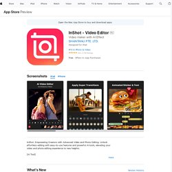 ‎InShot - Video Editor on the App Store