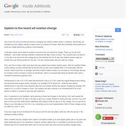 the recent adwords ad rotation change - an update