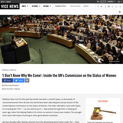 'I Don't Know Why We Come': Inside the UN's Commission on the Status of Women