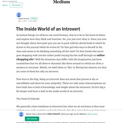 The Inside World of an Introvert – robert donnell