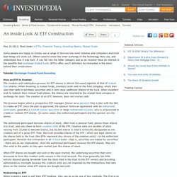 An Inside Look At ETF Construction