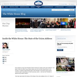 Inside the White House: The State of the Union Address