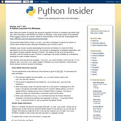 Insider: A Python Launcher For Windows