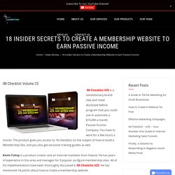 18 Insider Secrets to Create a Membership Website to Earn Passive Income