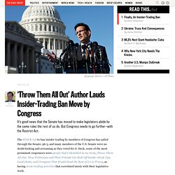 ‘Throw Them All Out’ Author Lauds Insider-Trading Ban Move by Congress