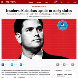 Insiders: Rubio has upside in early states - James Hohmann