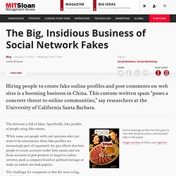 The Big, Insidious Business of Social Network Fakes