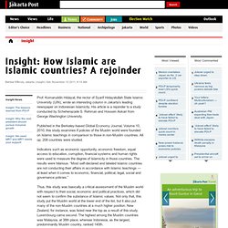 Insight: How Islamic are Islamic countries? A rejoinder