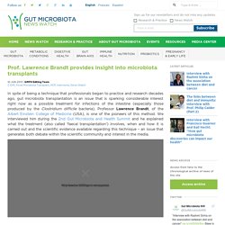 Insight into microbiota transplants
