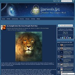 An Insight into the Lion People Part One
