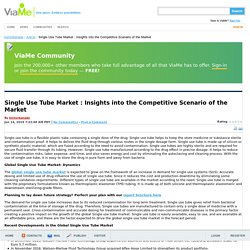 Single Use Tube Market : Insights into the Competitive Scenario of the Market