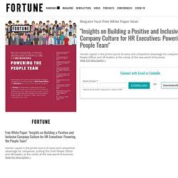 Free White Paper: Insights on Building a Positive and Inclusive Company Culture for HR Executives: Powering the People Team