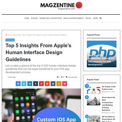 Top 5 Insights From Apple's Human Interface Design Guidelines