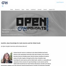 News - Open Insights: An Interview with Arianna Becerril