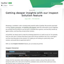 Getting deeper insights with our Inspect Solution feature - Qualified.io Blog
