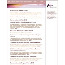 Publications and Resources