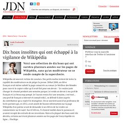 Dix hoax insolites qui ont échappé à la vigilance de Wikipédia