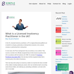 What is a Licensed Insolvency Practitioner in the UK?