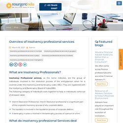 Overview of insolvency professional services