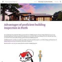 Advantages of proficient building inspection in Perth