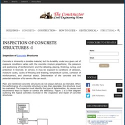 INSPECTION OF CONCRETE STRUCTURES -I
