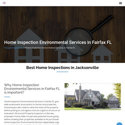 Home Inspection Environmental Services in Fairfax FL