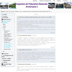 Inspection de l'Education Nationale Annemasse 1 - Evaluation du niveau A1 du Cadre Européen Commun de Référence pour les Langues
