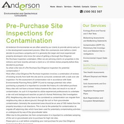 Pre-Purchase Site Inspections for Contamination