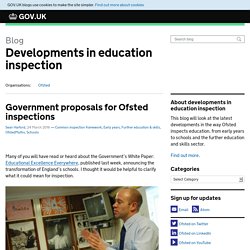 ernment proposals for Ofsted inspections
