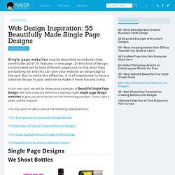 Web Design Inspiration: 55 Beautifully Made Single Page Designs