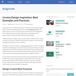 Invoice Design Inspiration: Best Examples and Practices