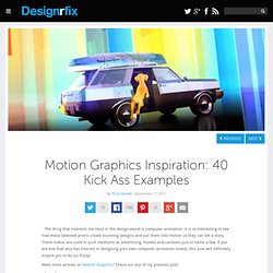 Motion Graphics Inspiration: 40 Kick Ass Examples