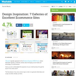 Design Inspiration: 7 Galleries of Excellent Ecommerce Sites