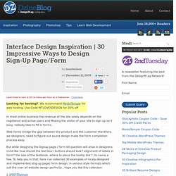 30 Impressive Ways to Design Sign-Up Page/Form 