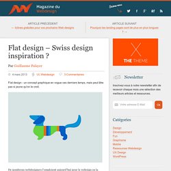 Flat design - Swiss design inspiration ?