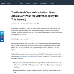 Myth of Creative Inspiration: Great Artists Don't Wait for Motivation