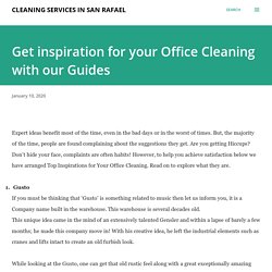 Get inspiration for your Office Cleaning with our Guides