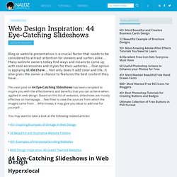 Web Design Inspiration: 44 Eye-Catching Slideshows
