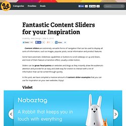 Fantastic Content Sliders for your Inspiration