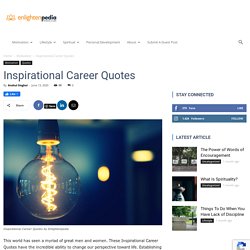 Best Inspirational Career Quotes