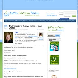 The Inspirational Teacher Series – Nicole Eredics