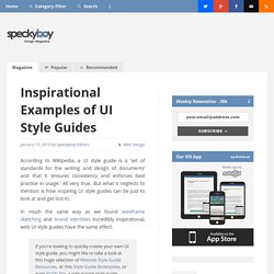 Inspirational Examples of UI Style Guides