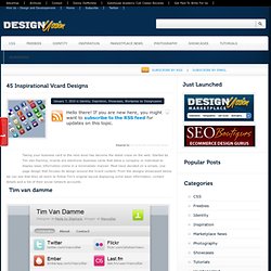 45 Inspirational Vcard Designs « Designussion: Design discussion