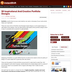 90 Inspirational And Creative Portfolio Designs