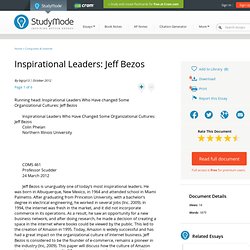 Inspirational Leaders Jeff Bezos - Research Papers - Bigcp13