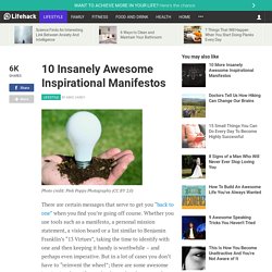 10 Insanely Awesome Inspirational Manifestos