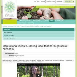 Inspirational ideas: Ordering local food through social networks