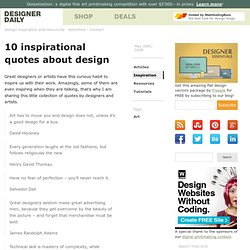 10 inspirational quotes about design