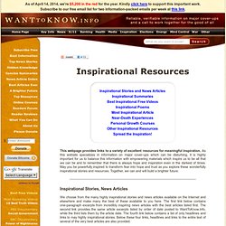 Inspirational Resources, Inspirational Stories